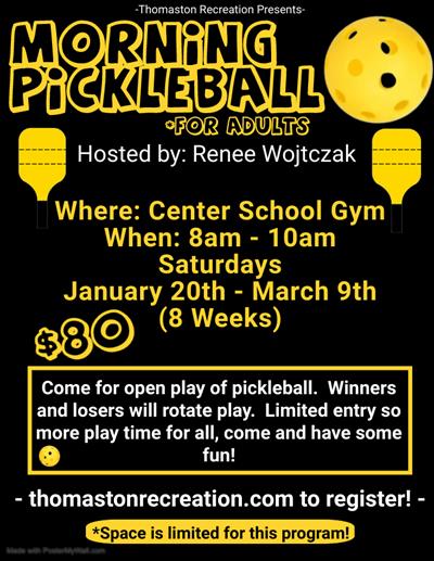 Thomaston Recreation Department: Adult Morning Pickleball